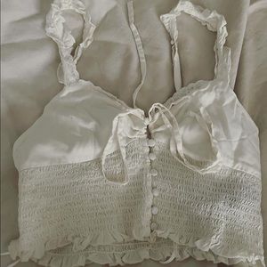 Urban outfitters white tank top with buttons